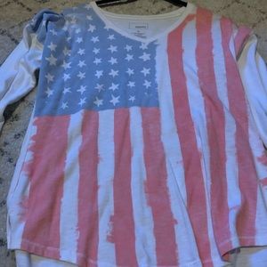 *sold* American flag light sweater size small